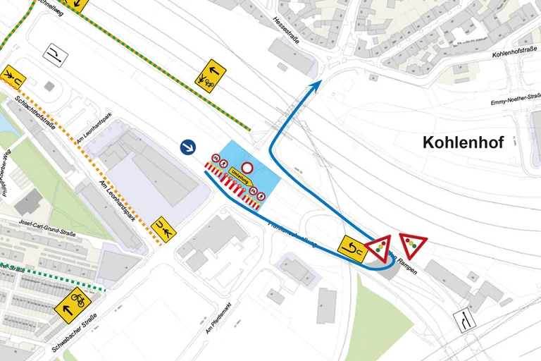 Baustellen an der Schwabacher Straße: Das kommt auf Pendler zu